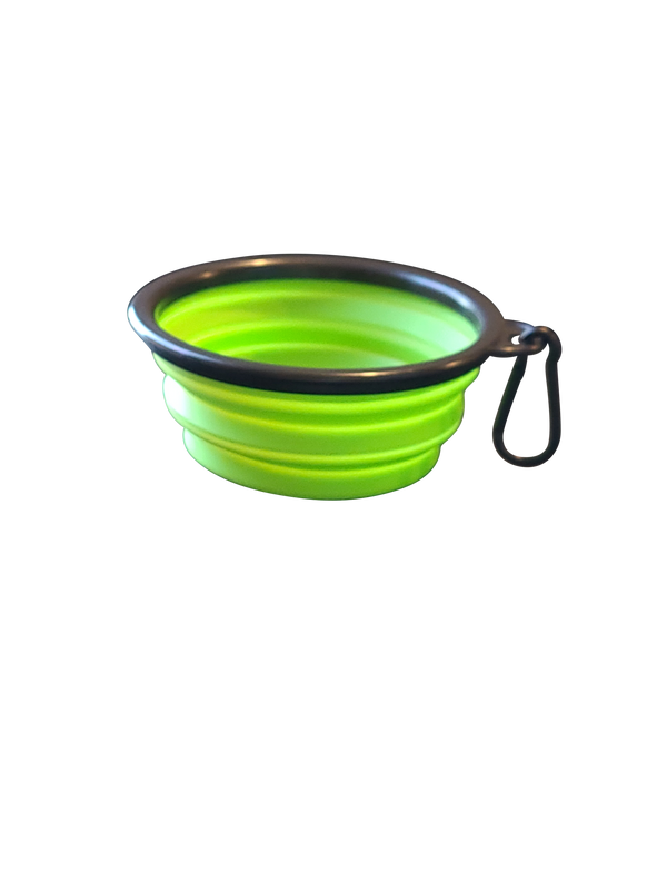 Super Paw Pack Collapsible Dog Bowl - Neon Green - Super Paw Pack