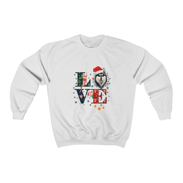 LOVE + ALASKAN MALAMUTE - Unisex Heavy Blend™ Crewneck Sweatshirt